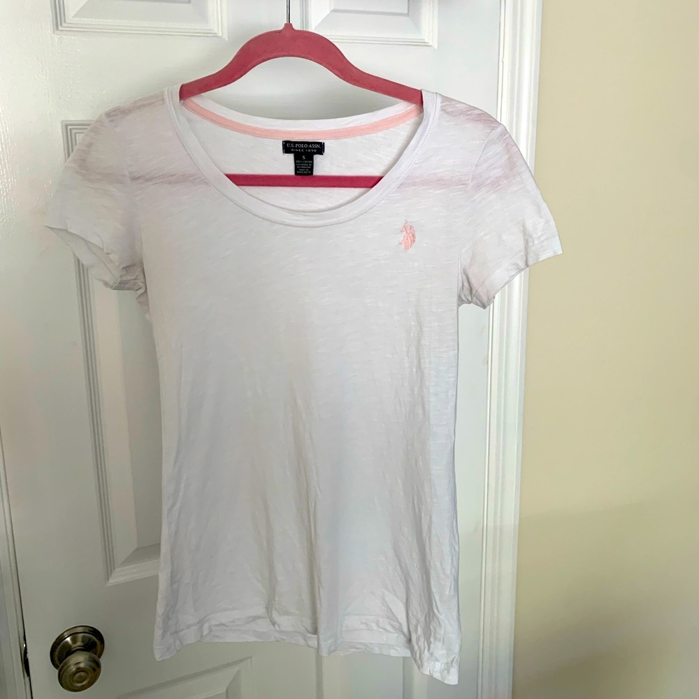 U.S Polo Assn. Solid White T Shirt. Size S.